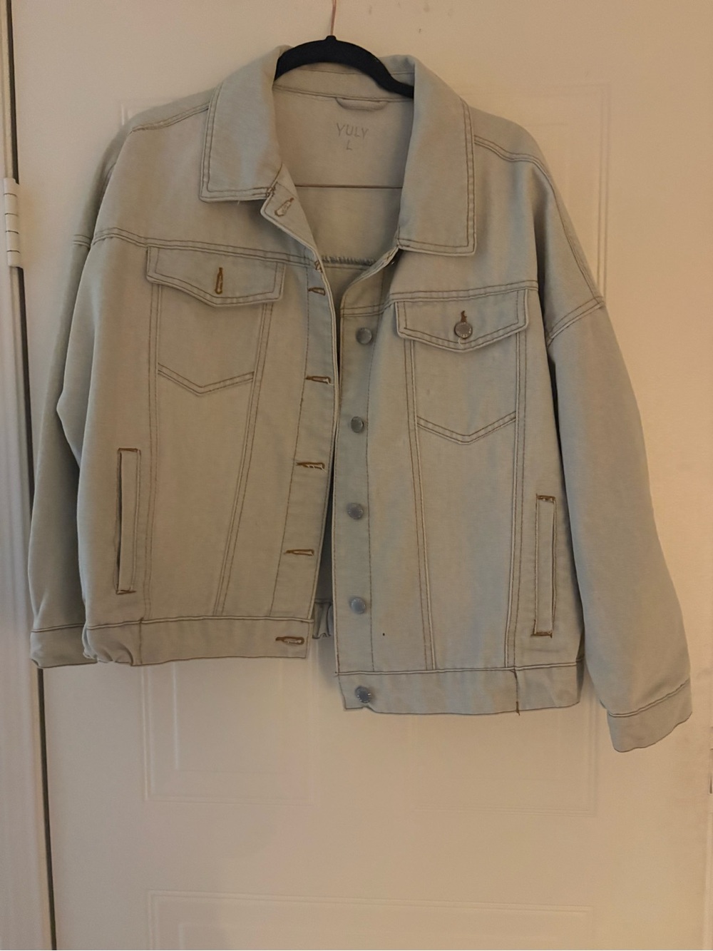 Light blue denim jacket, L